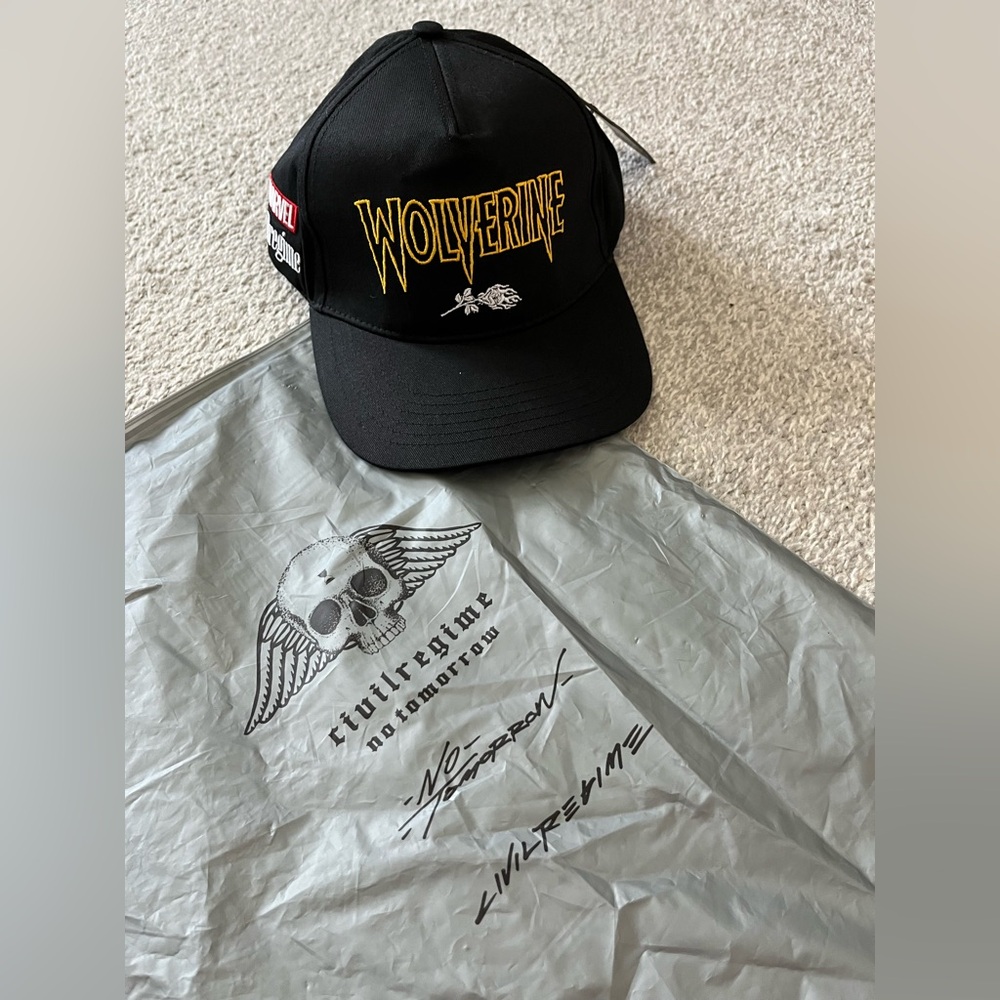 NWT Civil Regime Wolverine Marvel Collab Black Baseball Hat with Bag - Picture 10 of 10